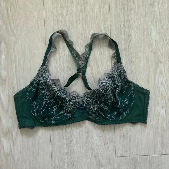 Free People Lace Green Underwire Bra 34C - Picture 1 of 8